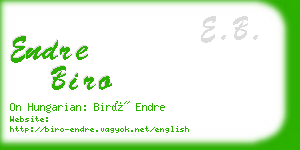 endre biro business card